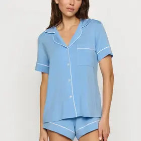 Eberjey Gisele S/S Short PJ Set - Summer Blue