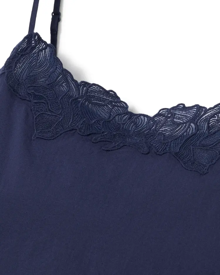 Petite Plume Voile Fleur Cami Short PJ Set - Navy