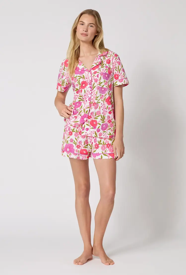 Bed Head Cotton Jersey Knit S/S Short PJ Set - Josephine