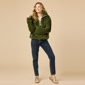 Softies DreamPlush 1/4 Zip Pullover - Olive