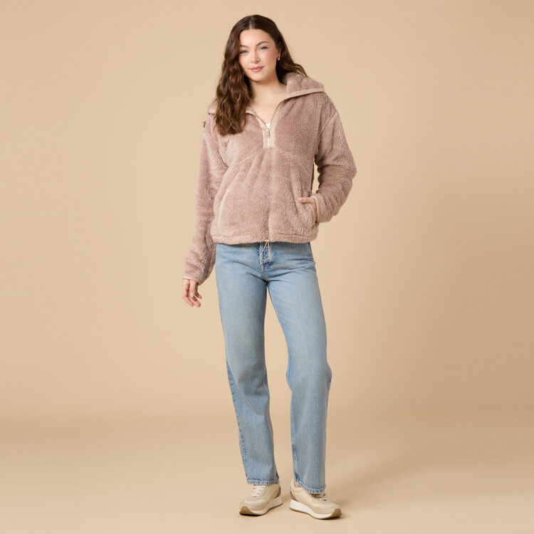 Softies DreamPlush 1/4 Zip Pullover - Coco