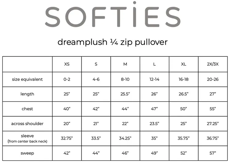 Softies DreamPlush 1/4 Zip Pullover - Coco