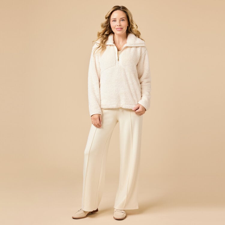 Softies DreamPlush 1/4 Zip Pullover - Almond