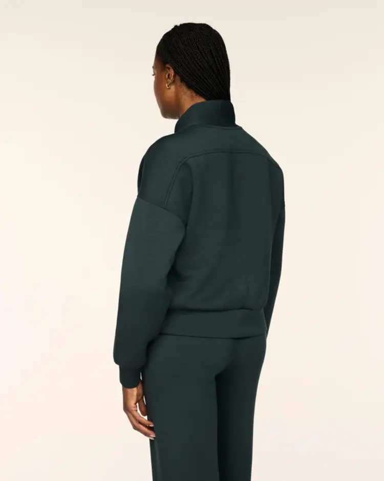 Spanx Air Essentials  Shawl Collar 1/2 Zip - Night Forest Heather