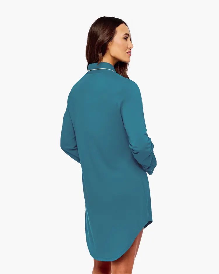 Cosabella Pima Lusso Sleep Shirt - Pavona/Pietra