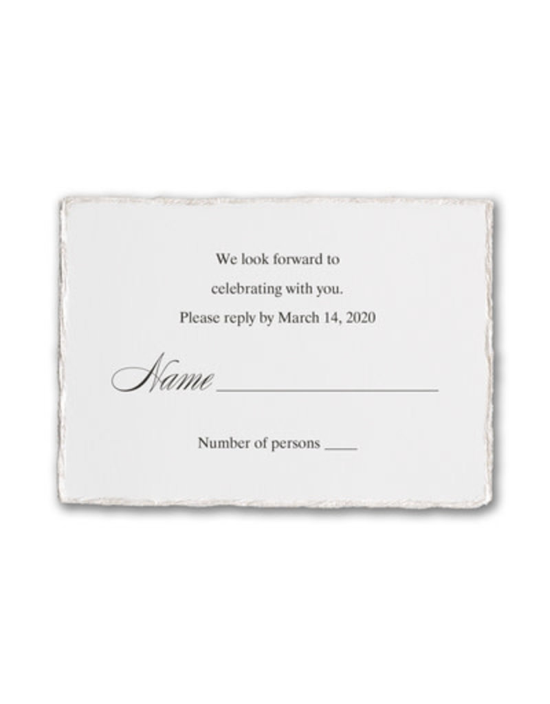 deckled elegance response card response card