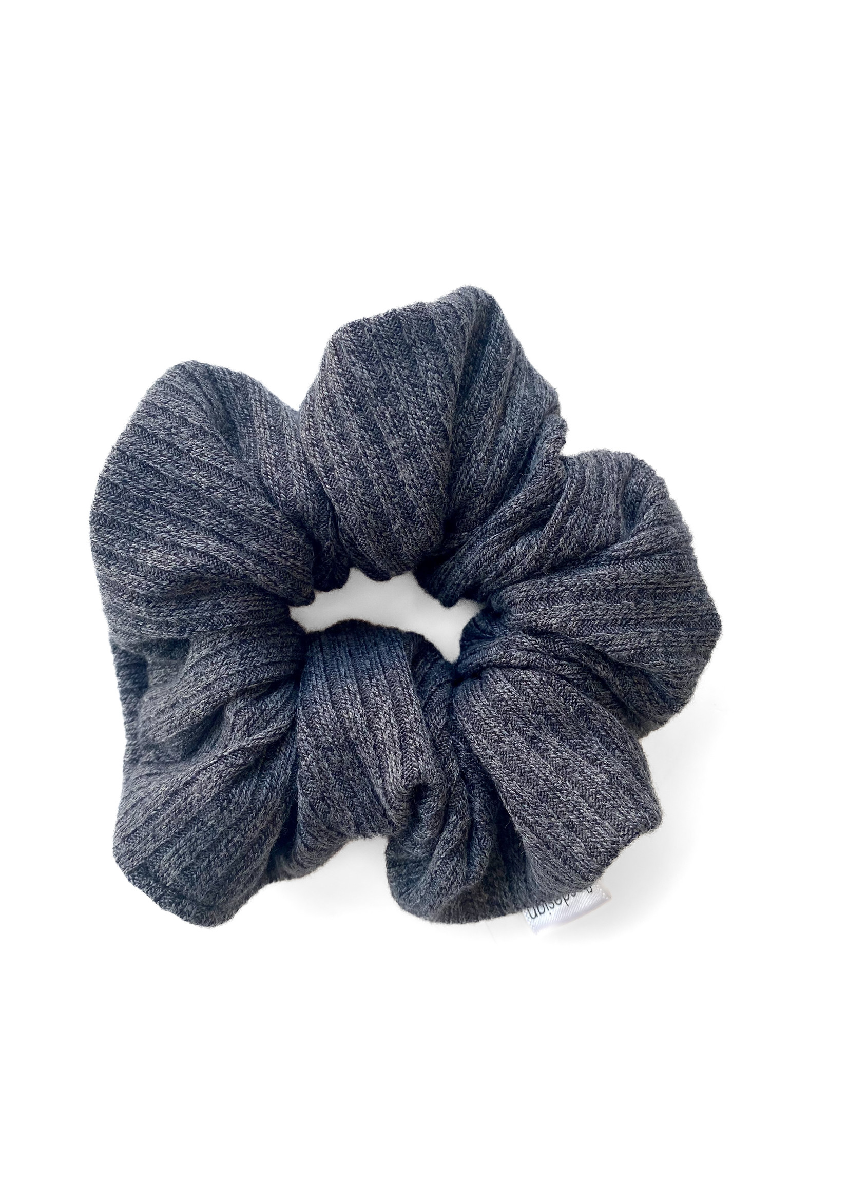 Flosdesign Ribbed Sweater Scrunchie - Charcoal