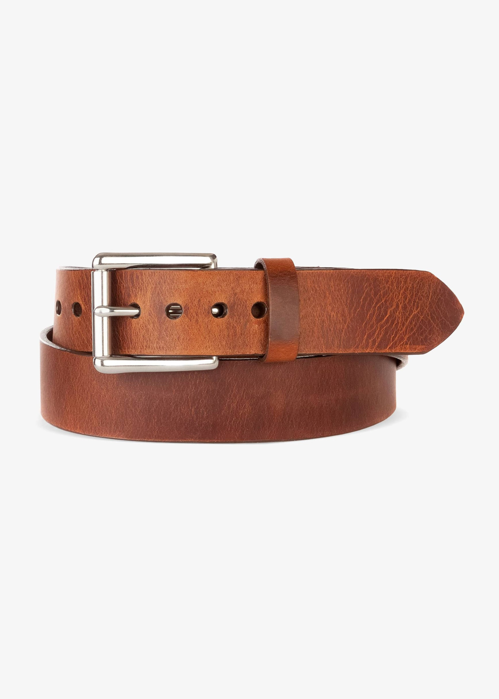 BRAVE Leather Classic Bridle Leather Belt in Brandy