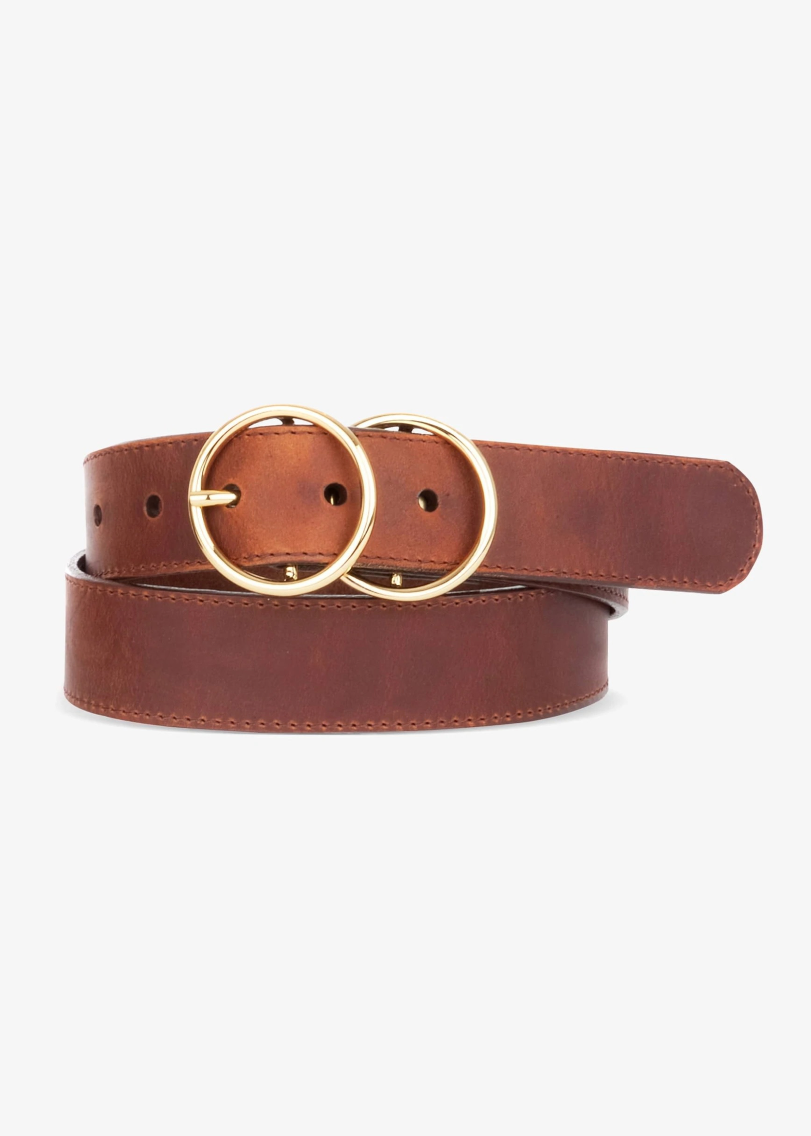 BRAVE Leather Yaholo Bridle Leather Belt in Brandy