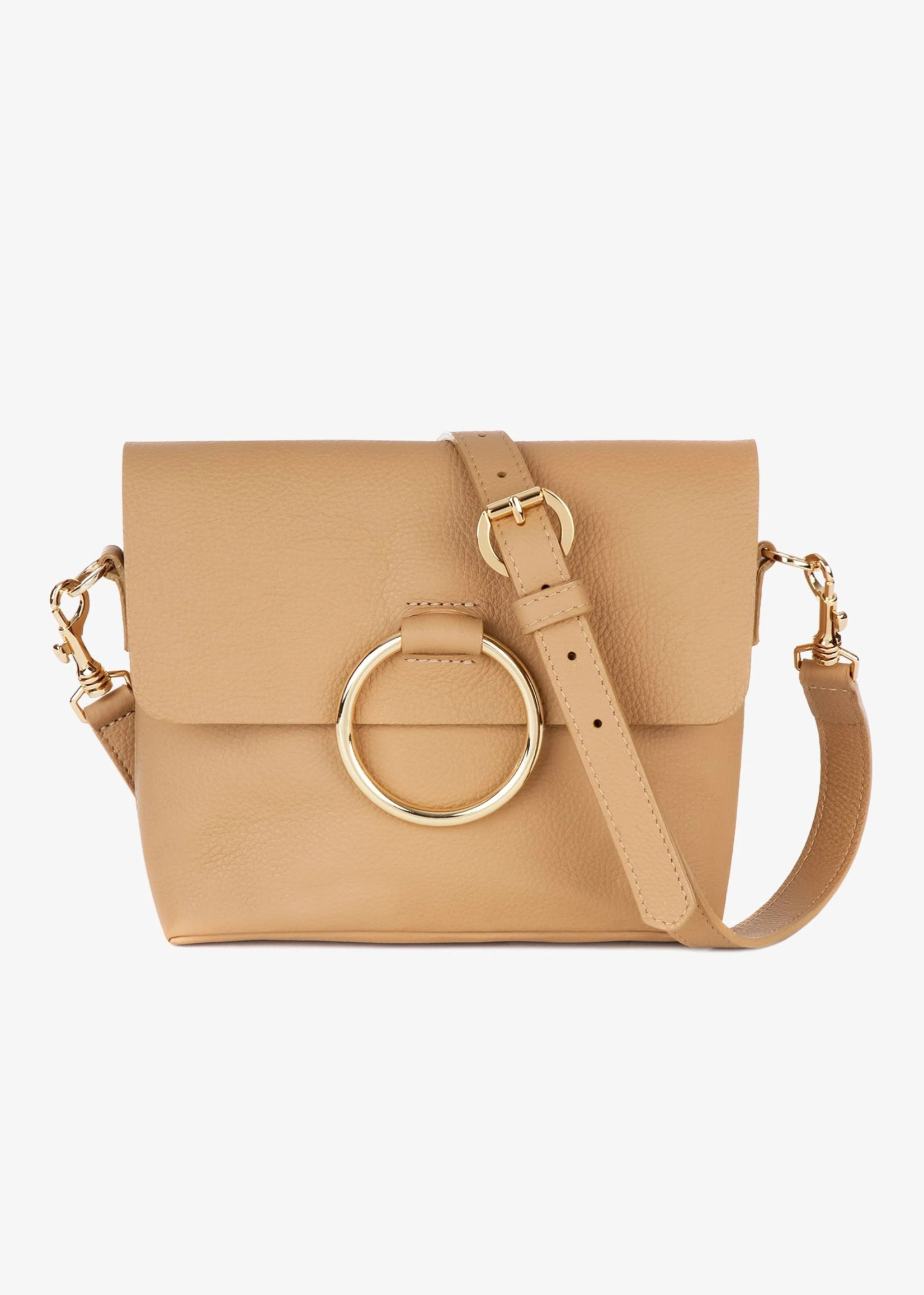 BRAVE Leather Mini Virtue Pebbled Bag - Light Tan