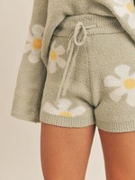 Sadie & Sage Flower Power Plush Sweater Short