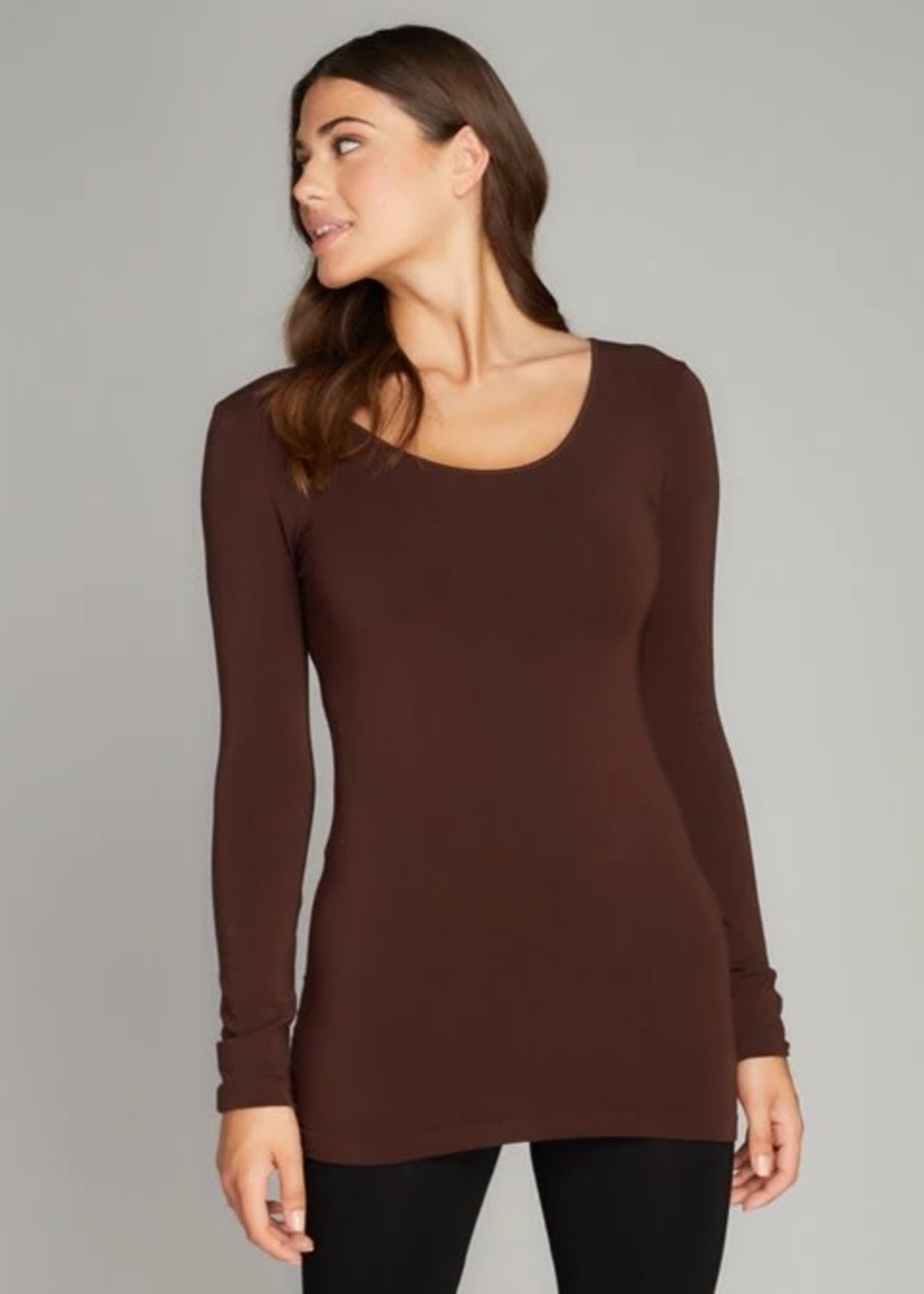 C'est Moi Clothing Bamboo Long Sleeve Scoop Neck