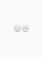 Hillberg & Berk Pearl Sparkle Ball  Stud Earrings
