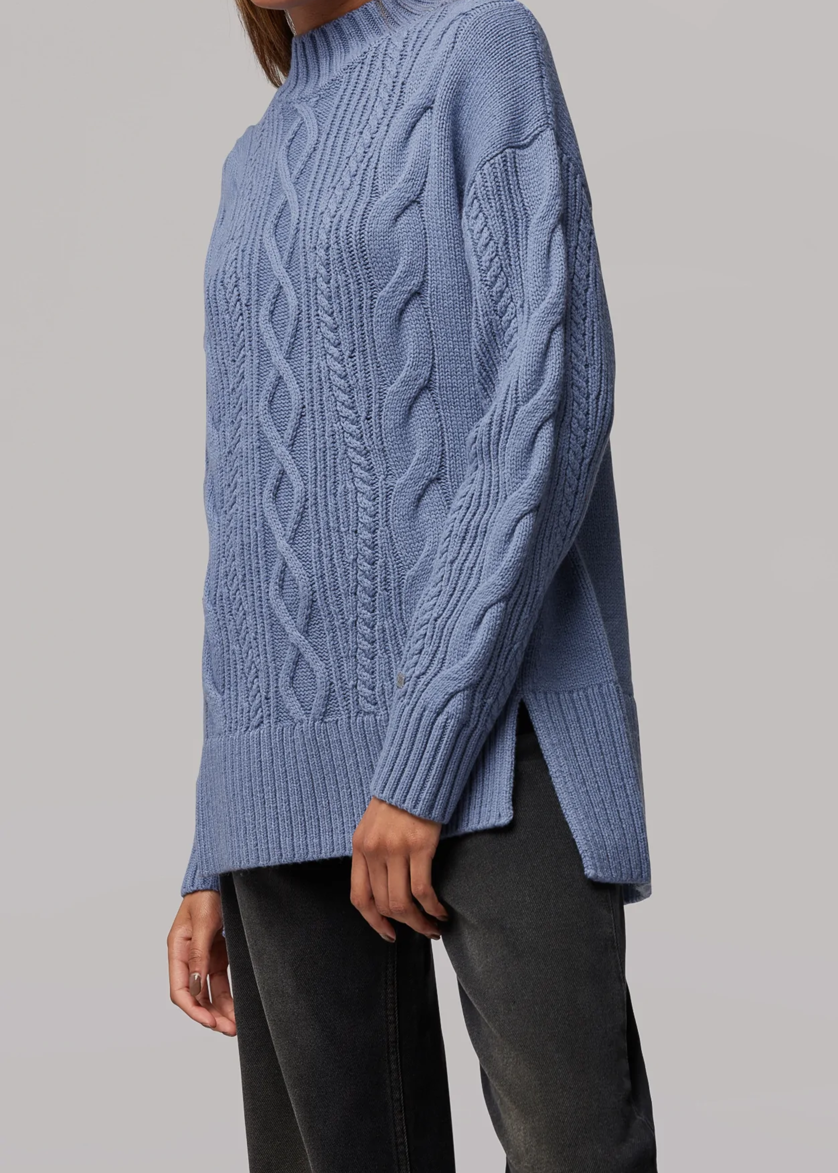 Soia & Kyo Chelsea Cable Knit Sweater