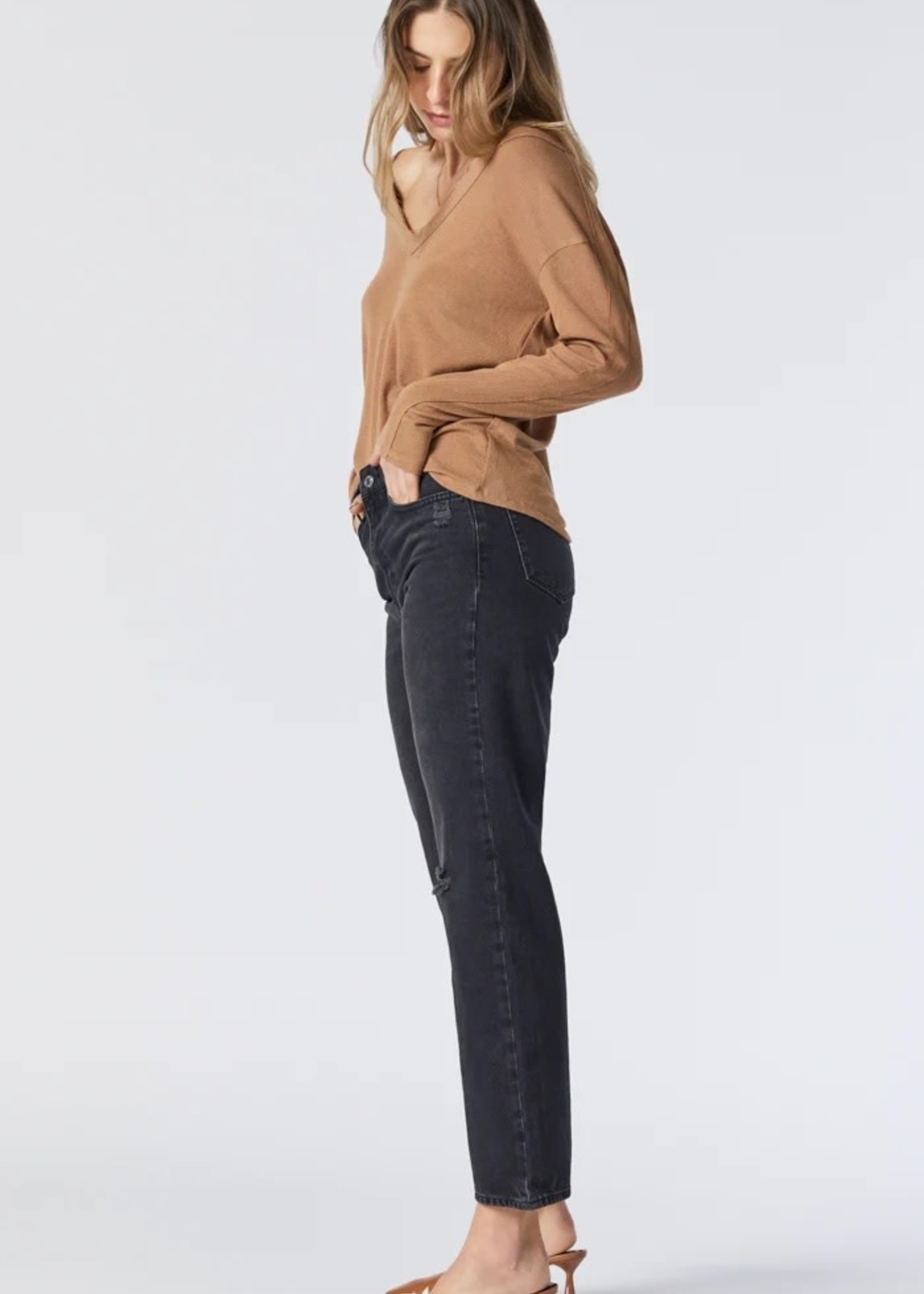 Mavi Barcelona Wide Leg Jeans - Dark Smoke Organic Blue