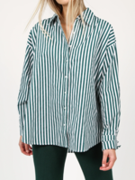 Brunette the Label Striped Button Up Shirt