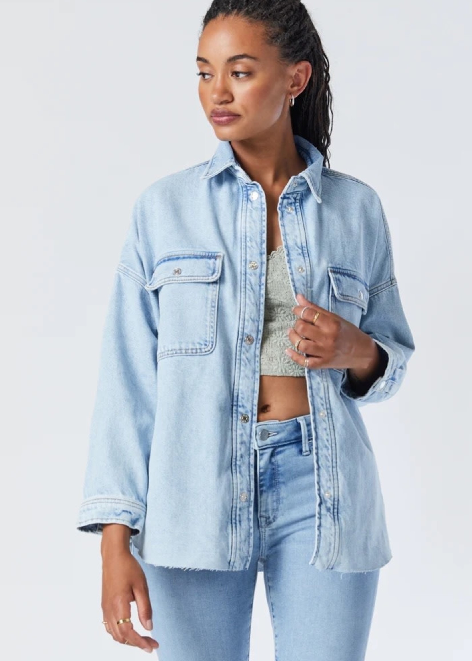 Tamara Denim Shirt - Evelyn Lane Clothing Co.