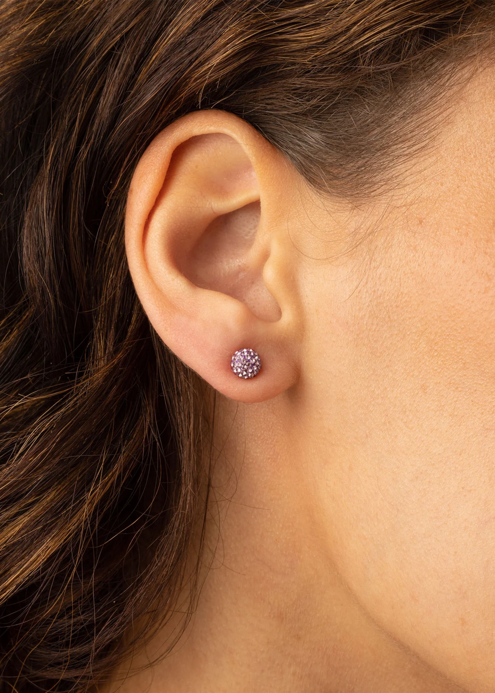 Hillberg & Berk Amethyst Sparkle Ball™ Stud Earrings