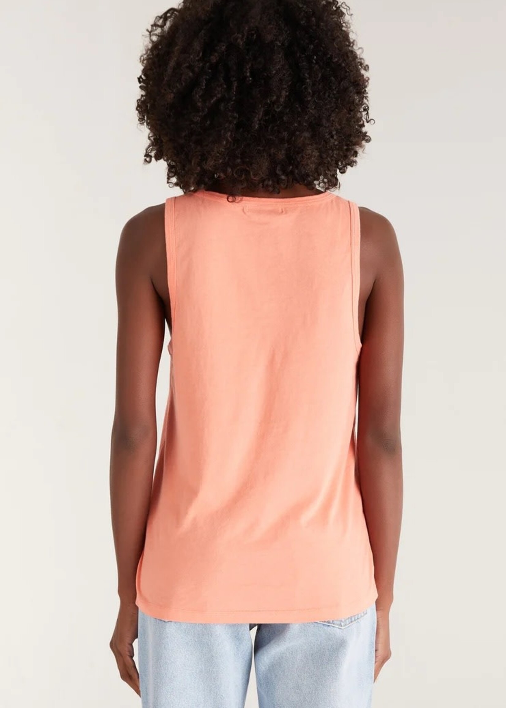 Soft jersey V-neck tank, Contemporaine