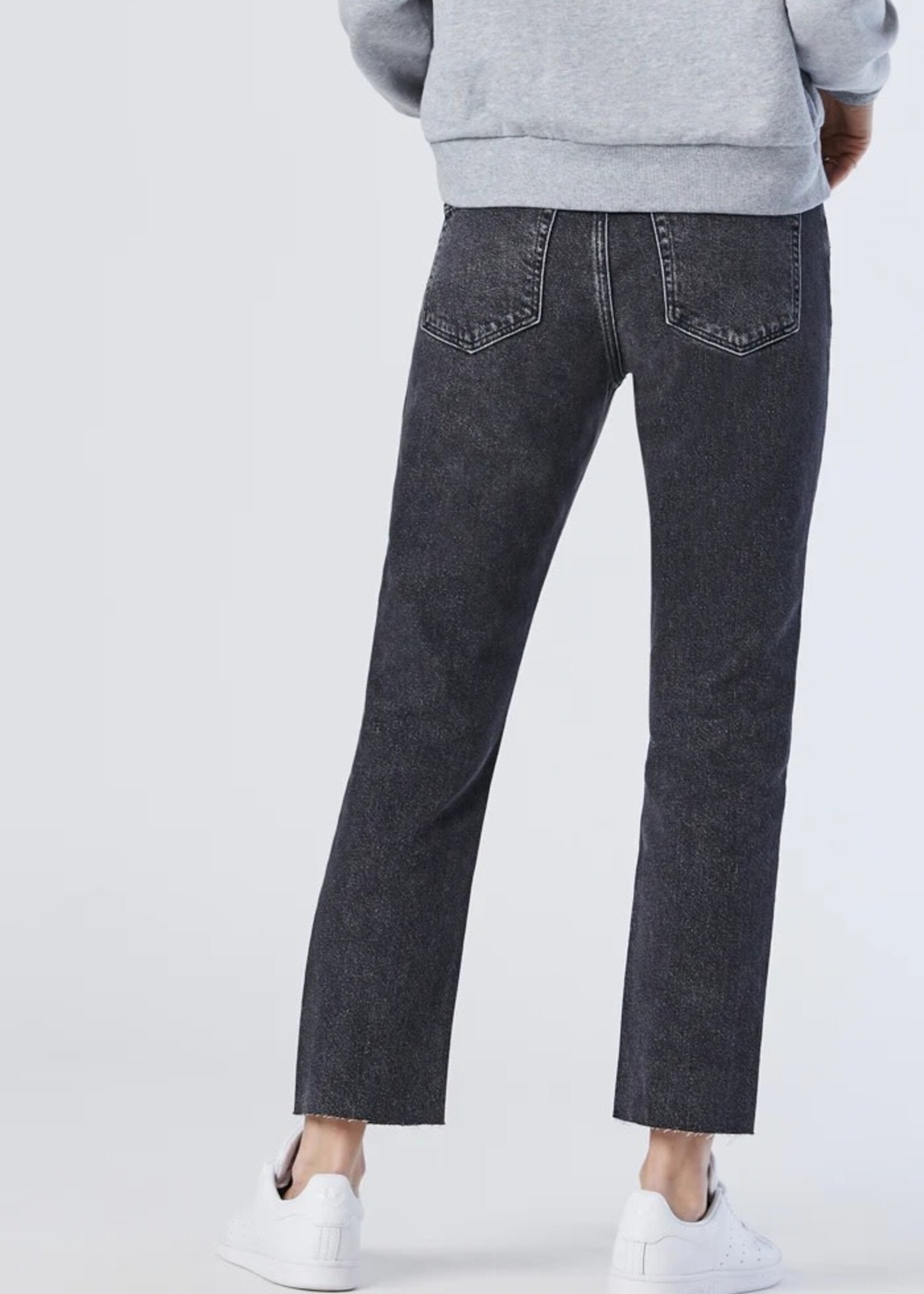 Mavi Viola Cropped Straight Leg Jeans - Grey