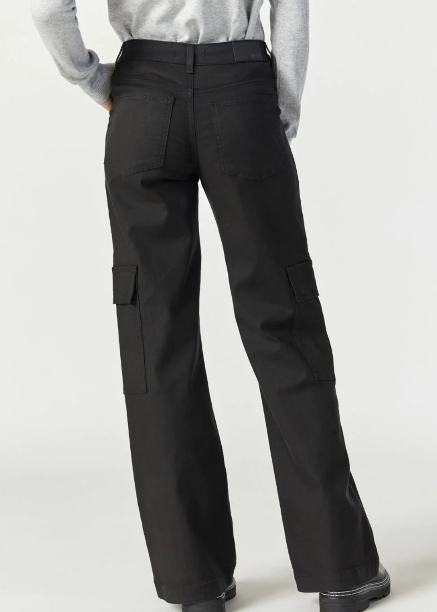 Mavi Alva Straight Cargo Pant - Black Luxe Twill