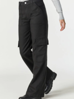 Mavi Alva Straight Cargo Pant - Black Luxe Twill