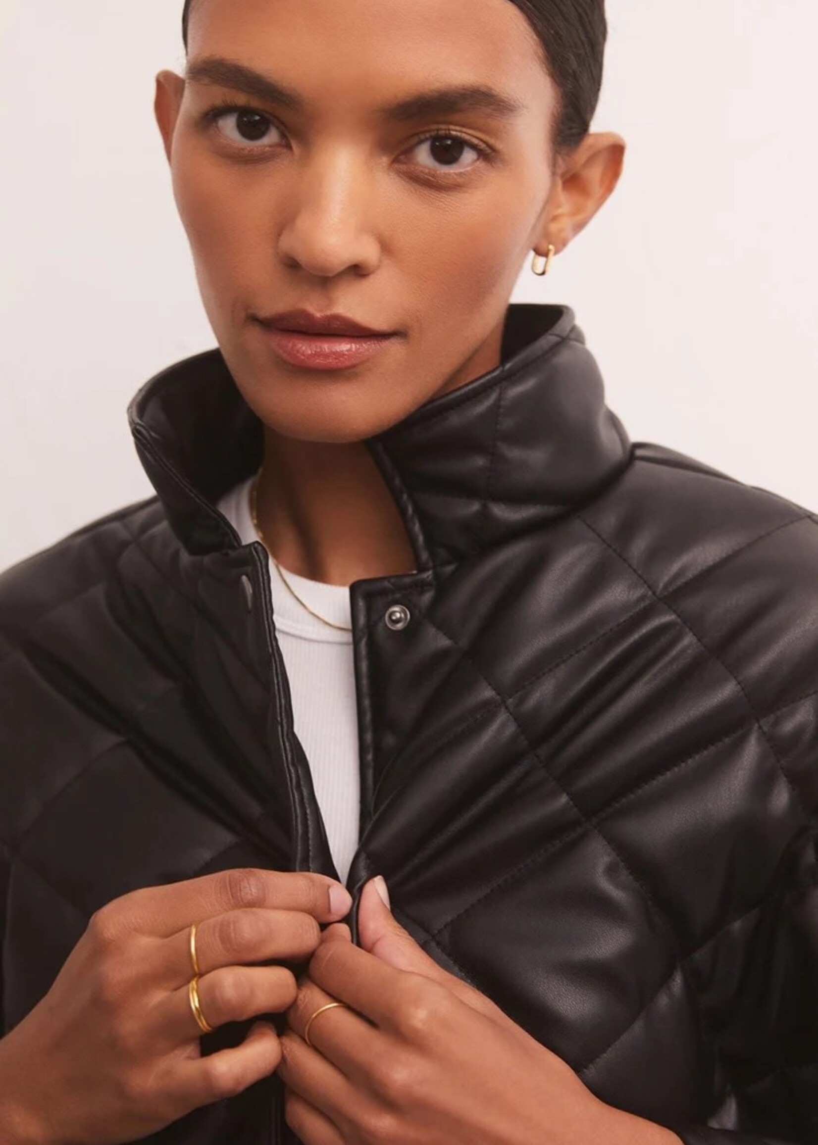 Heritage Faux Leather Jacket - Evelyn Lane Clothing Co.