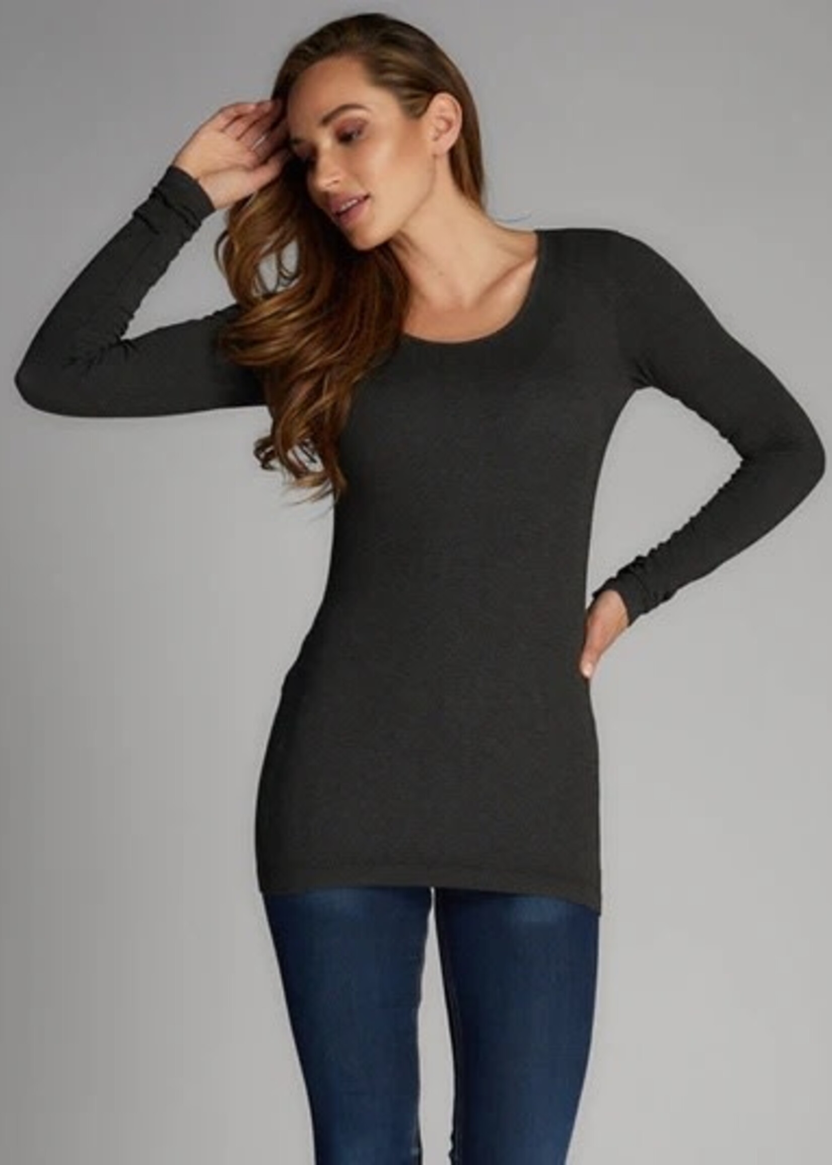 Wholesale Factory Long Sleeve Scoop Neck Tummy Control