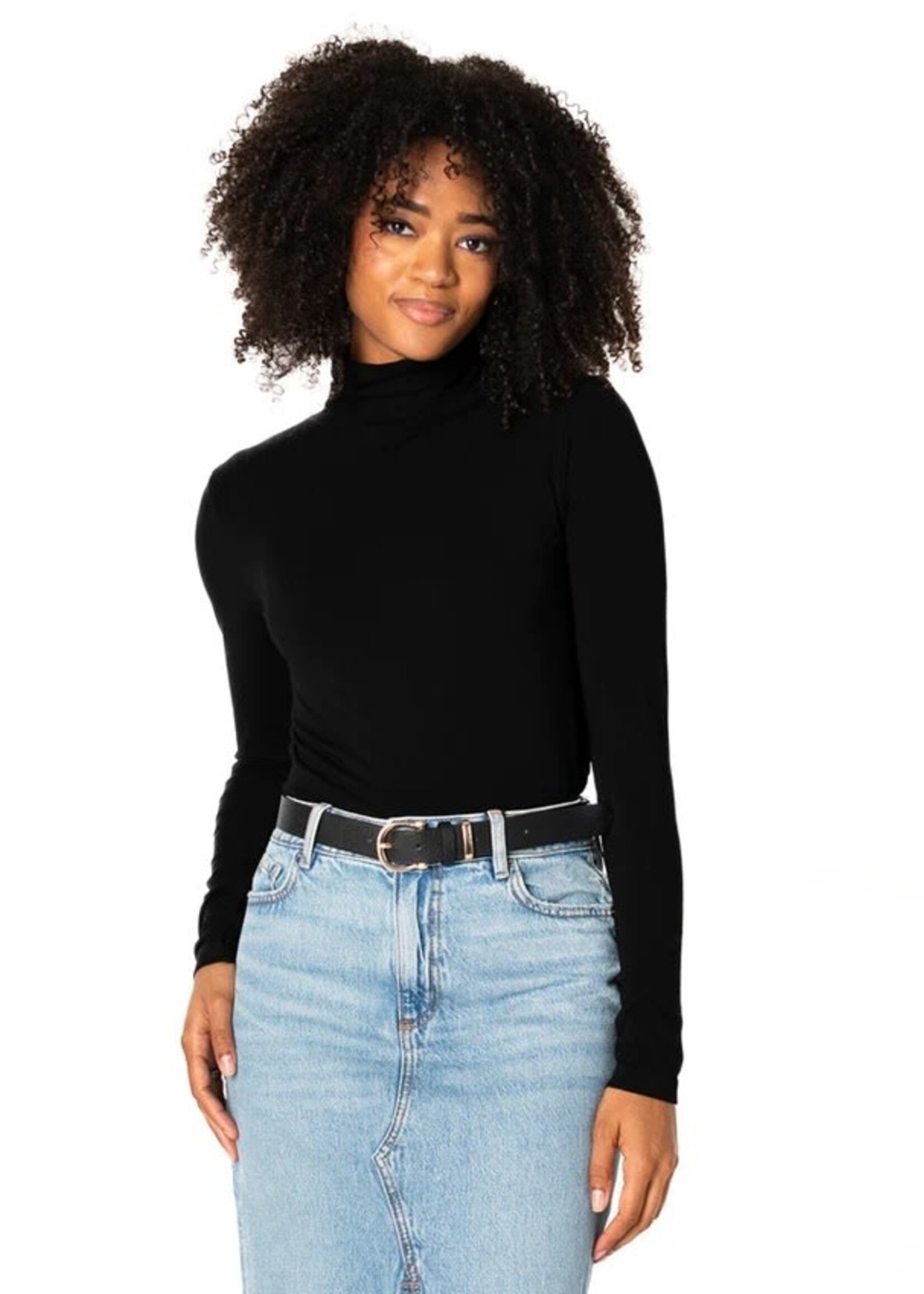 C'est Moi Clothing Bamboo Short Turtleneck Top