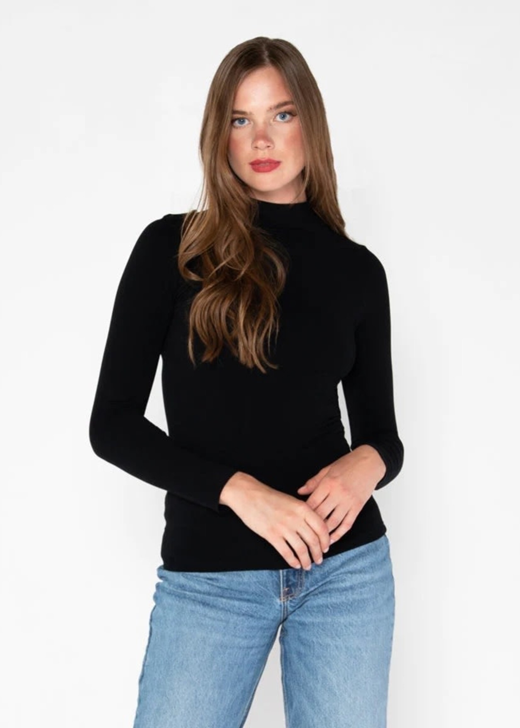 C'est Moi Clothing Bamboo Mock Neck Top