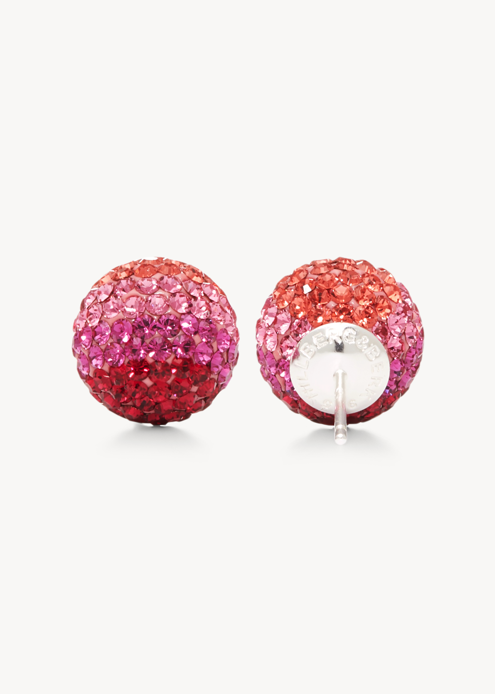 Pink sales ball earrings