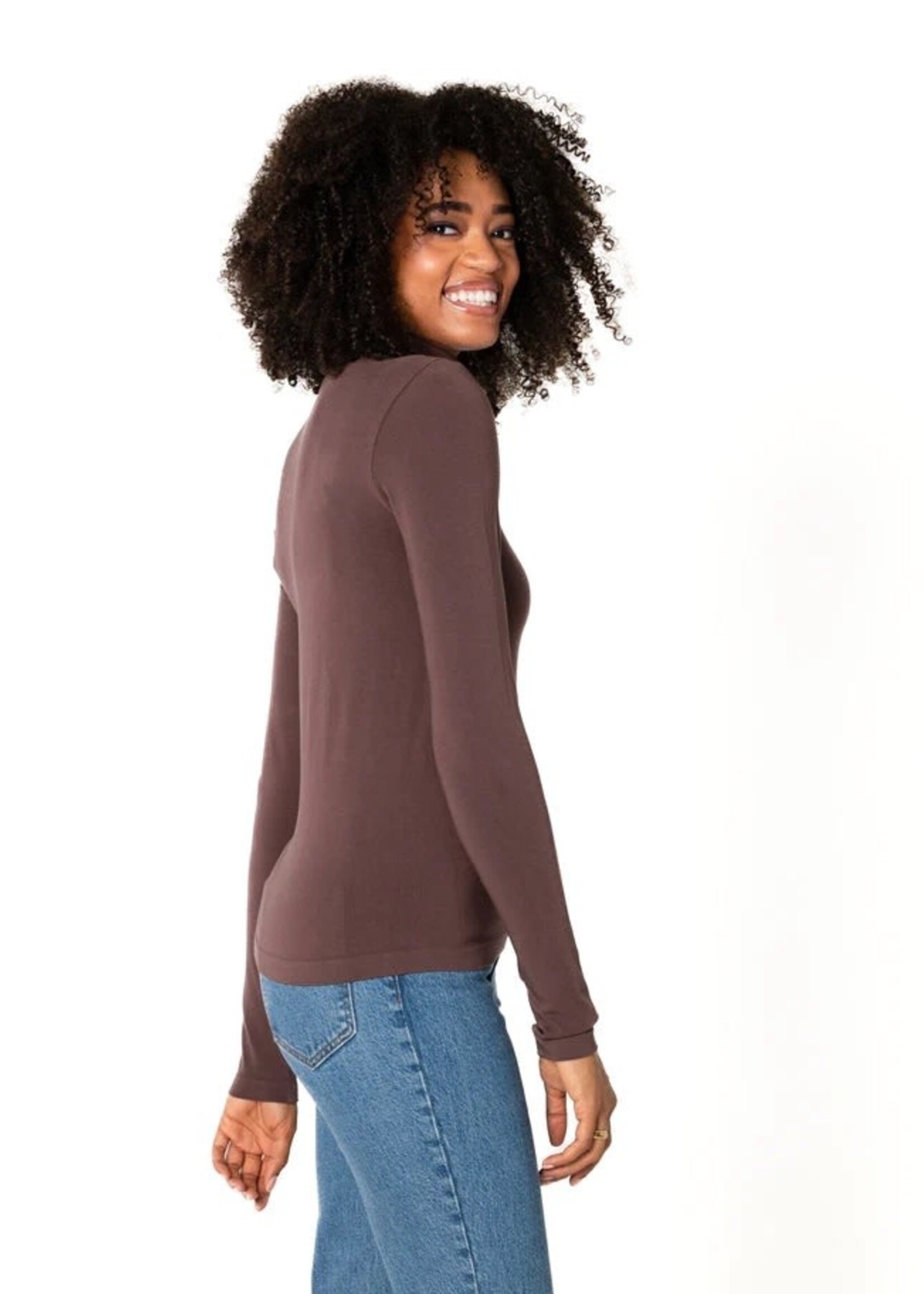 C'est Moi Clothing Bamboo Short Turtleneck Top