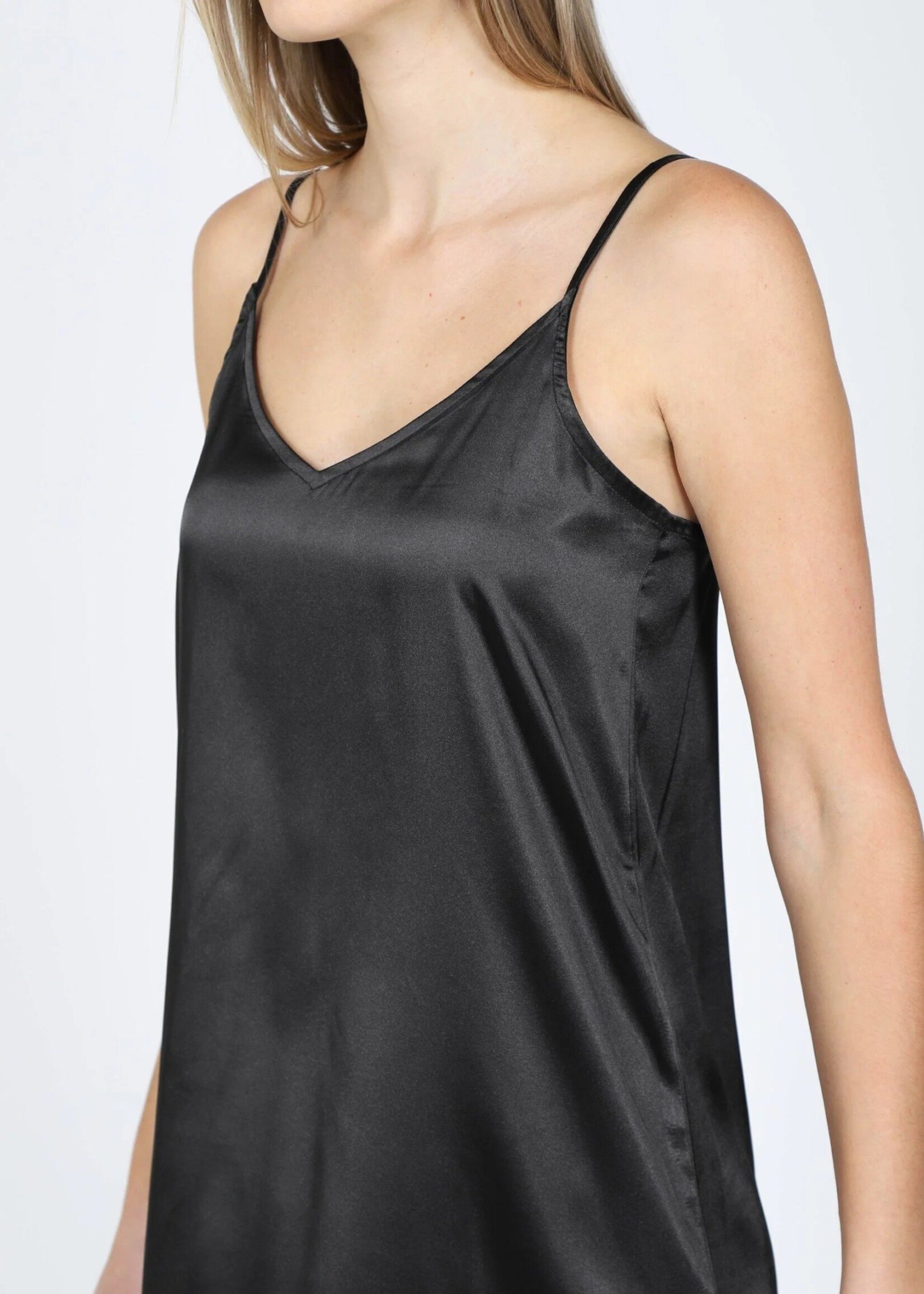 Black Satin Button Down Maxi Slip Dress – LA CHIC PICK