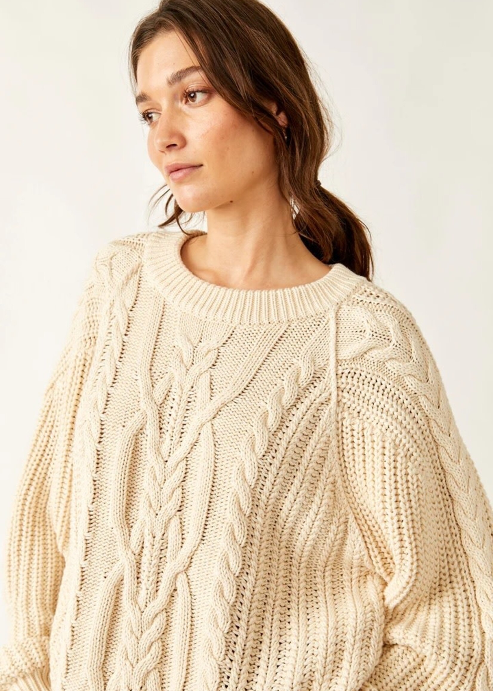 The Cable Knit Sweater in Beige – Frank And Oak Canada