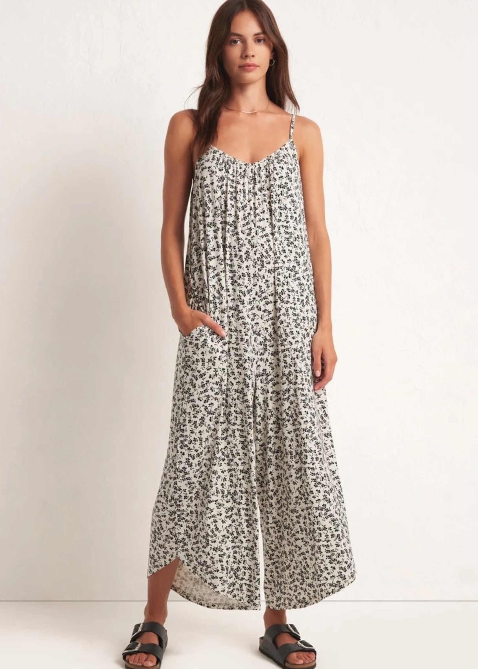 Flare Gia Ditsy Jumpsuit - Evelyn Lane Clothing Co.