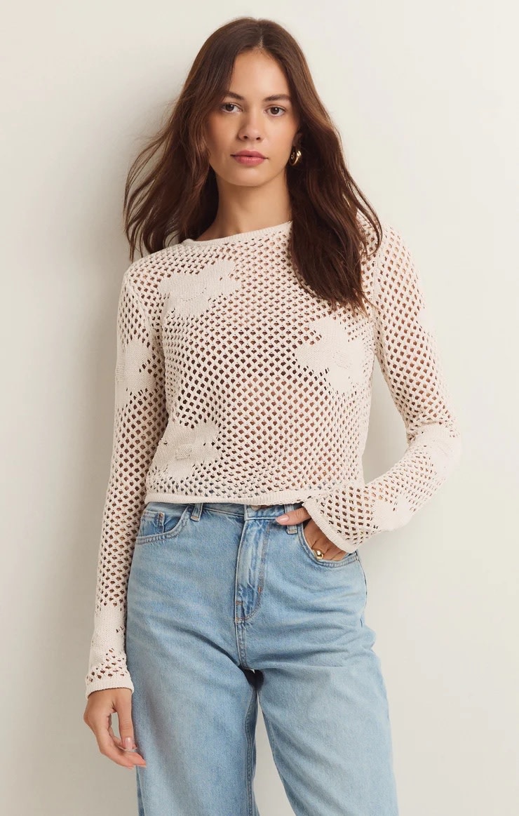 Pink Orange Blossom Checkered Floral V Neck Sweater– PinkBlush