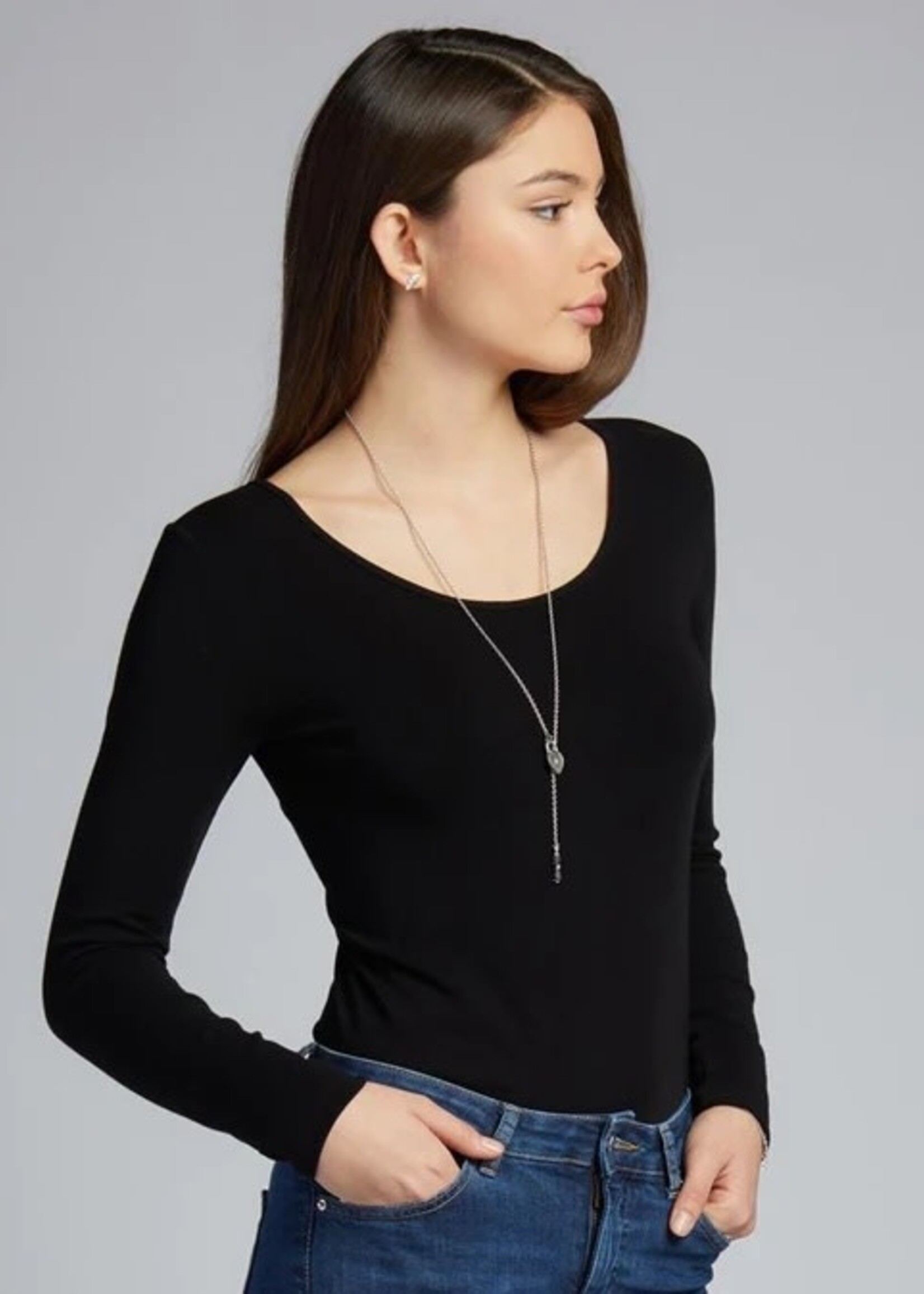 Bamboo Long Sleeve Scoop Neck Top – Buy C'est Moi - Canada