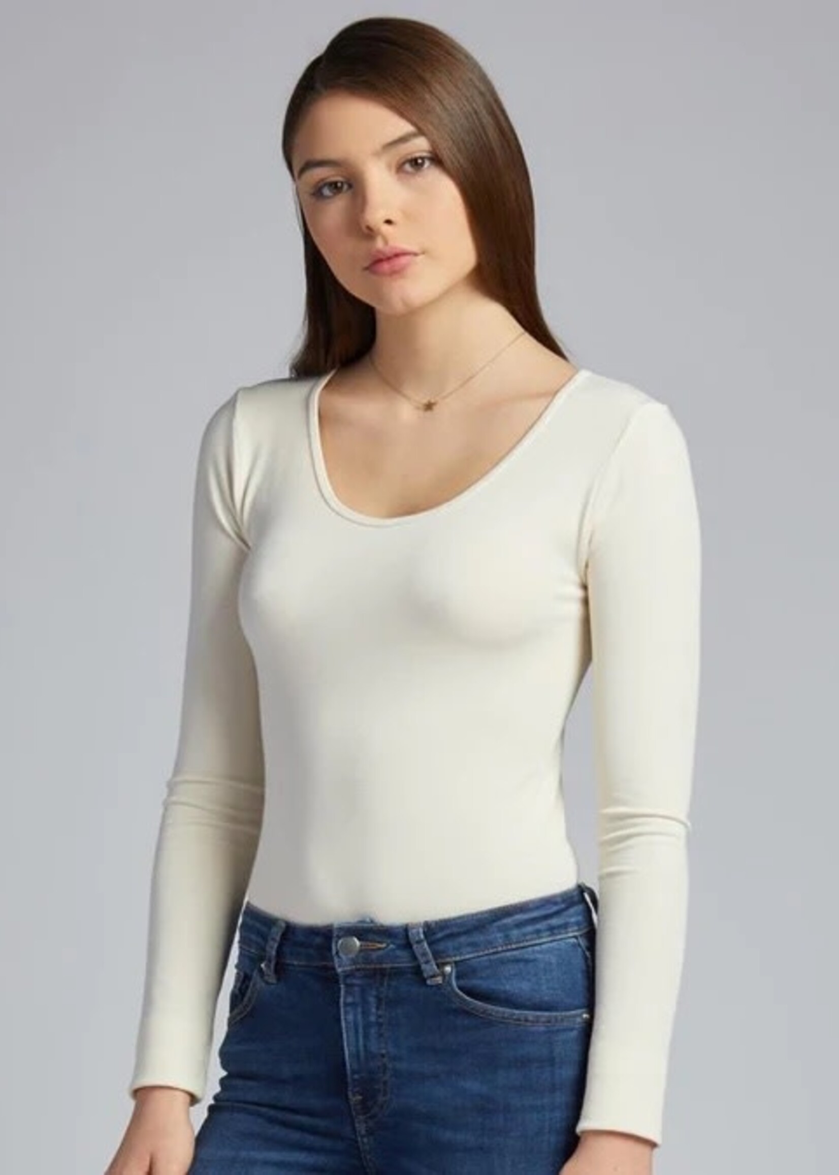 C'est Moi Clothing Bamboo Long Sleeve Scoop Neck