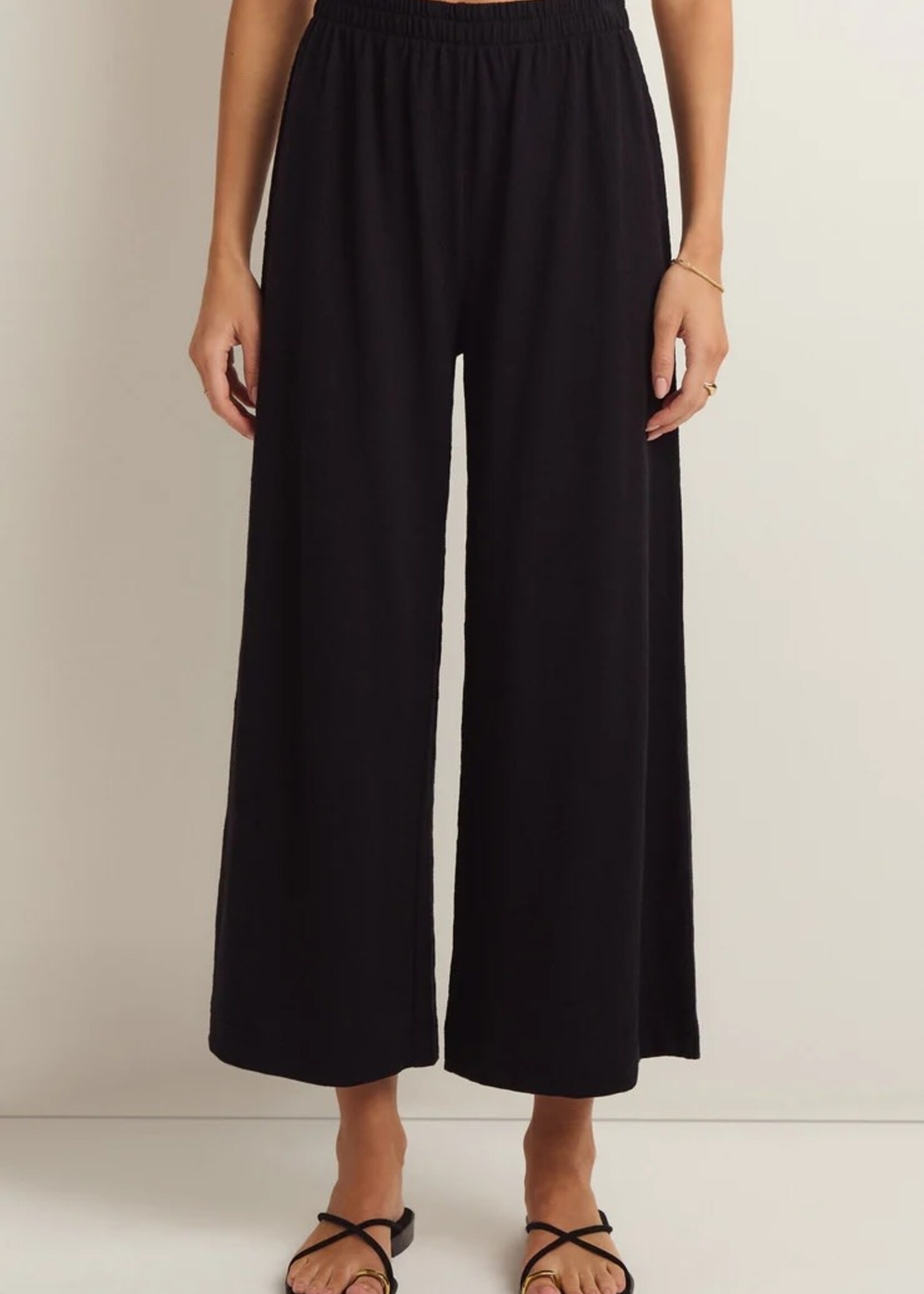 Ladies' Slub Ponte Pant (Variety Color & Size) (M, CHARCOAL)