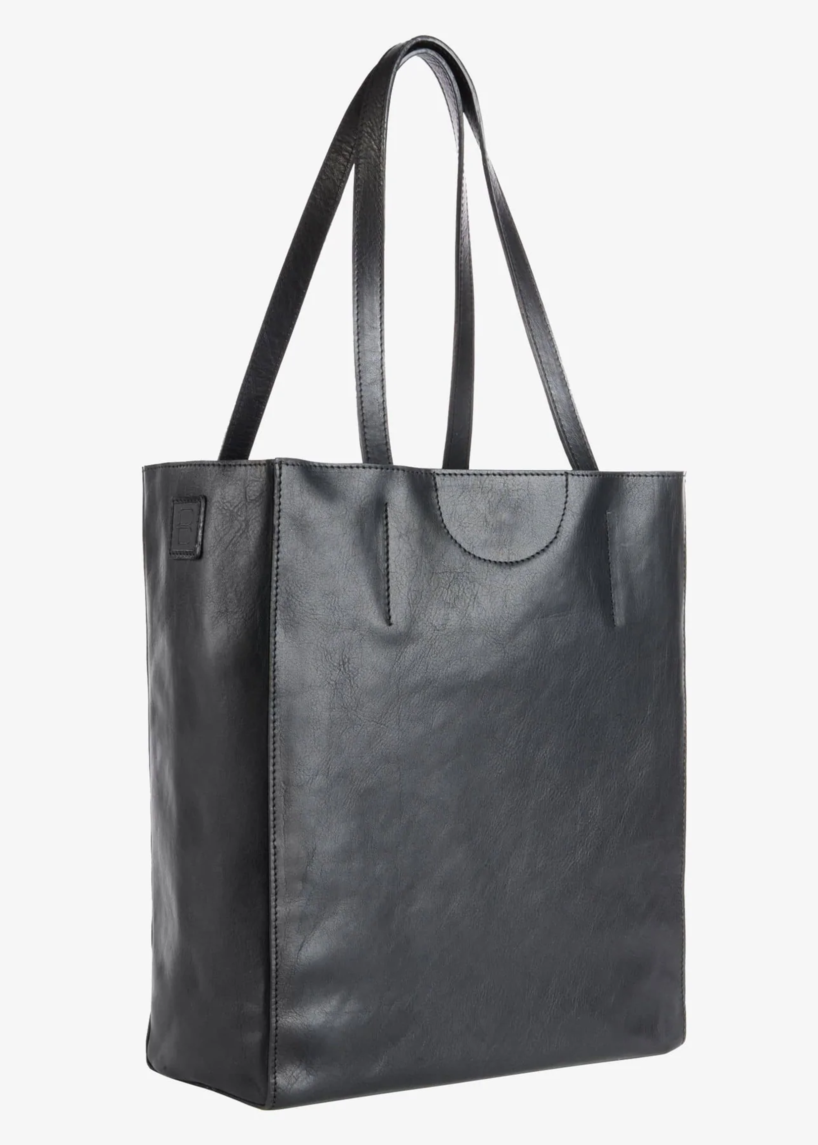BRAVE Leather Giovana Black Vachetta Leather Tote