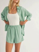 Sadie & Sage Traditions Striped Button Up Shirt
