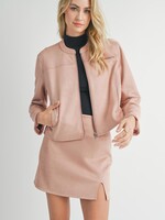 Sadie & Sage Entertainer Faux Suede Moto Jacket