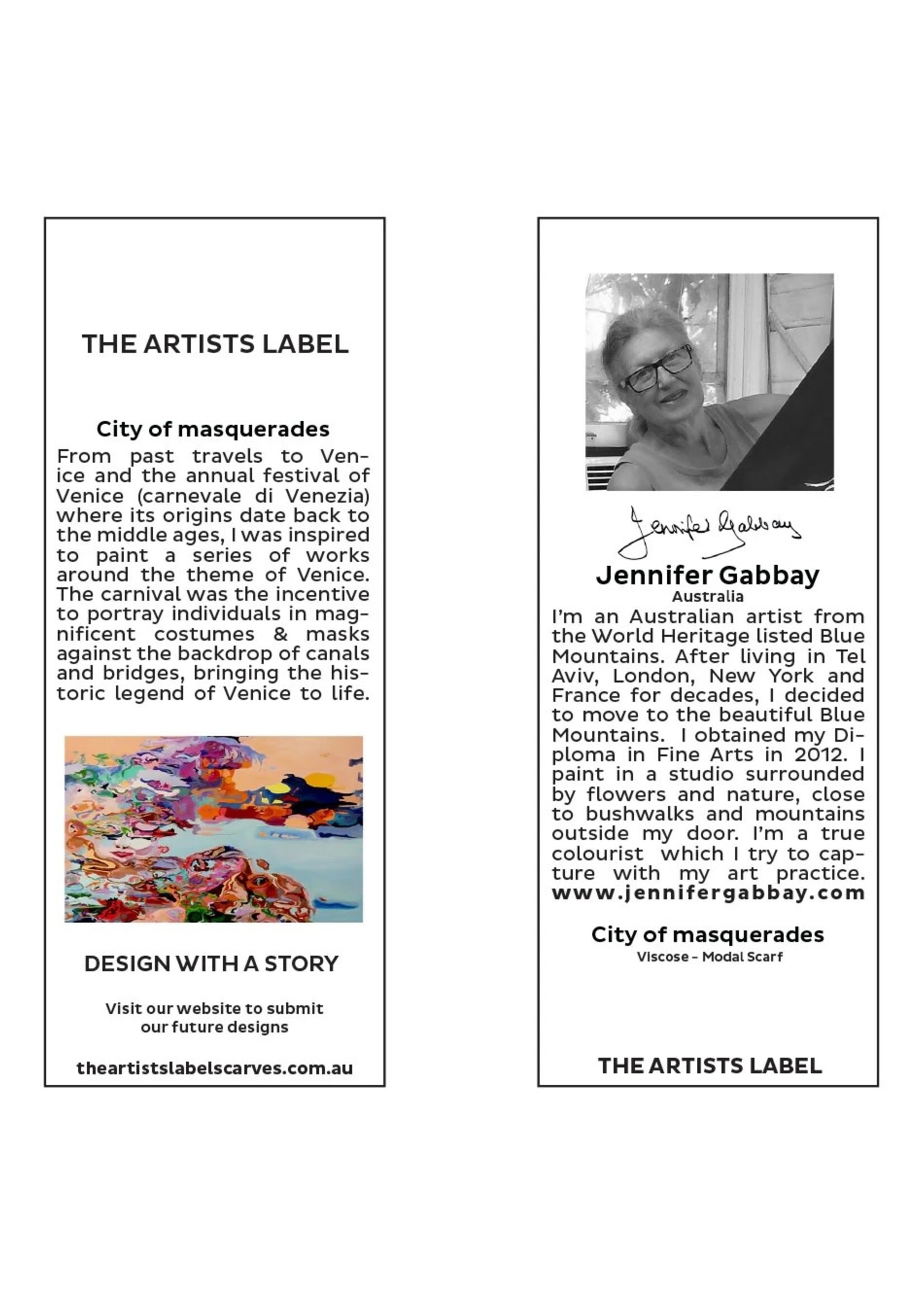 The Artist Label Viscose Modal Scarve