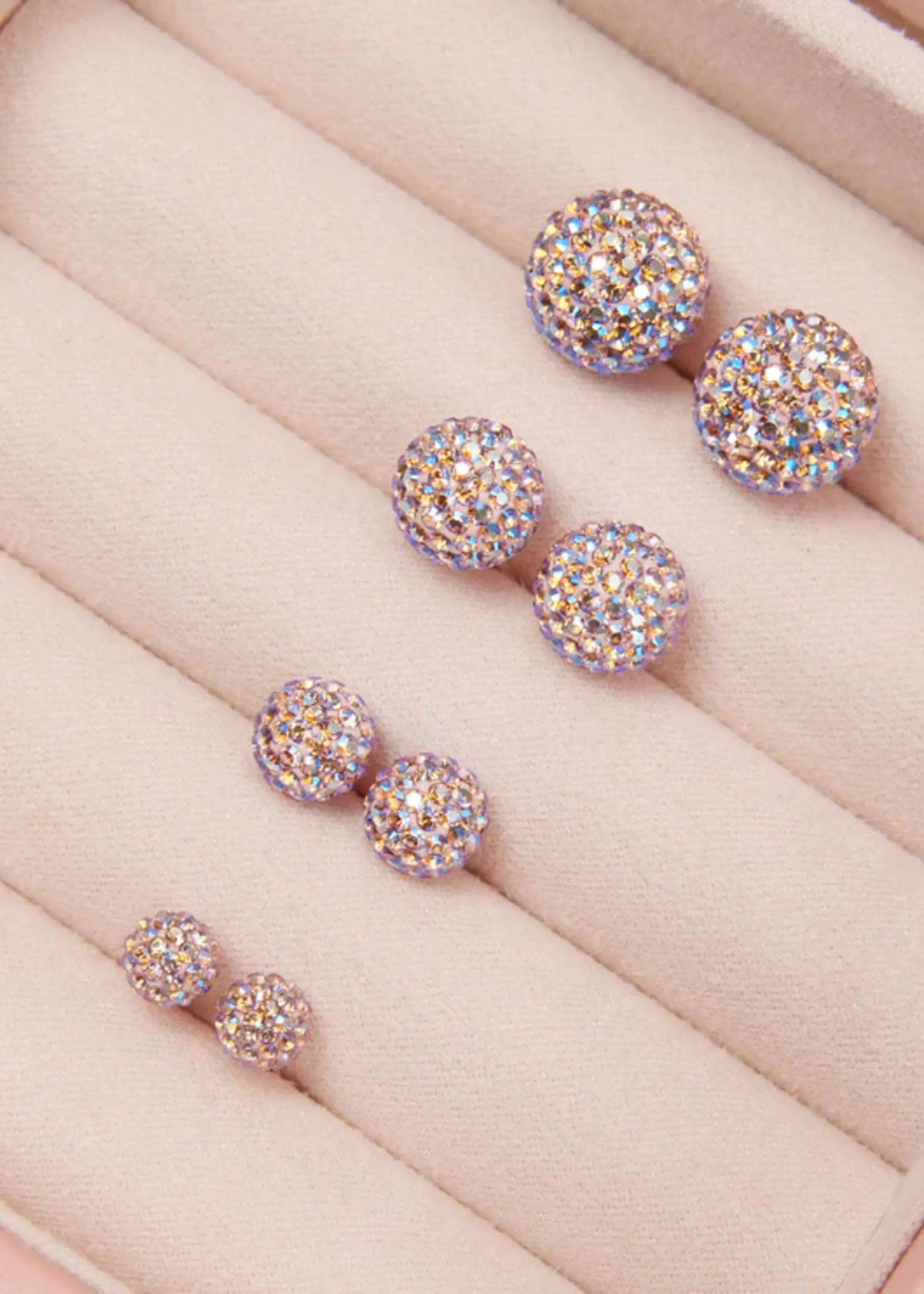 Hillberg & Berk Ballet Slipper Sparkle Ball™ Stud Earrings