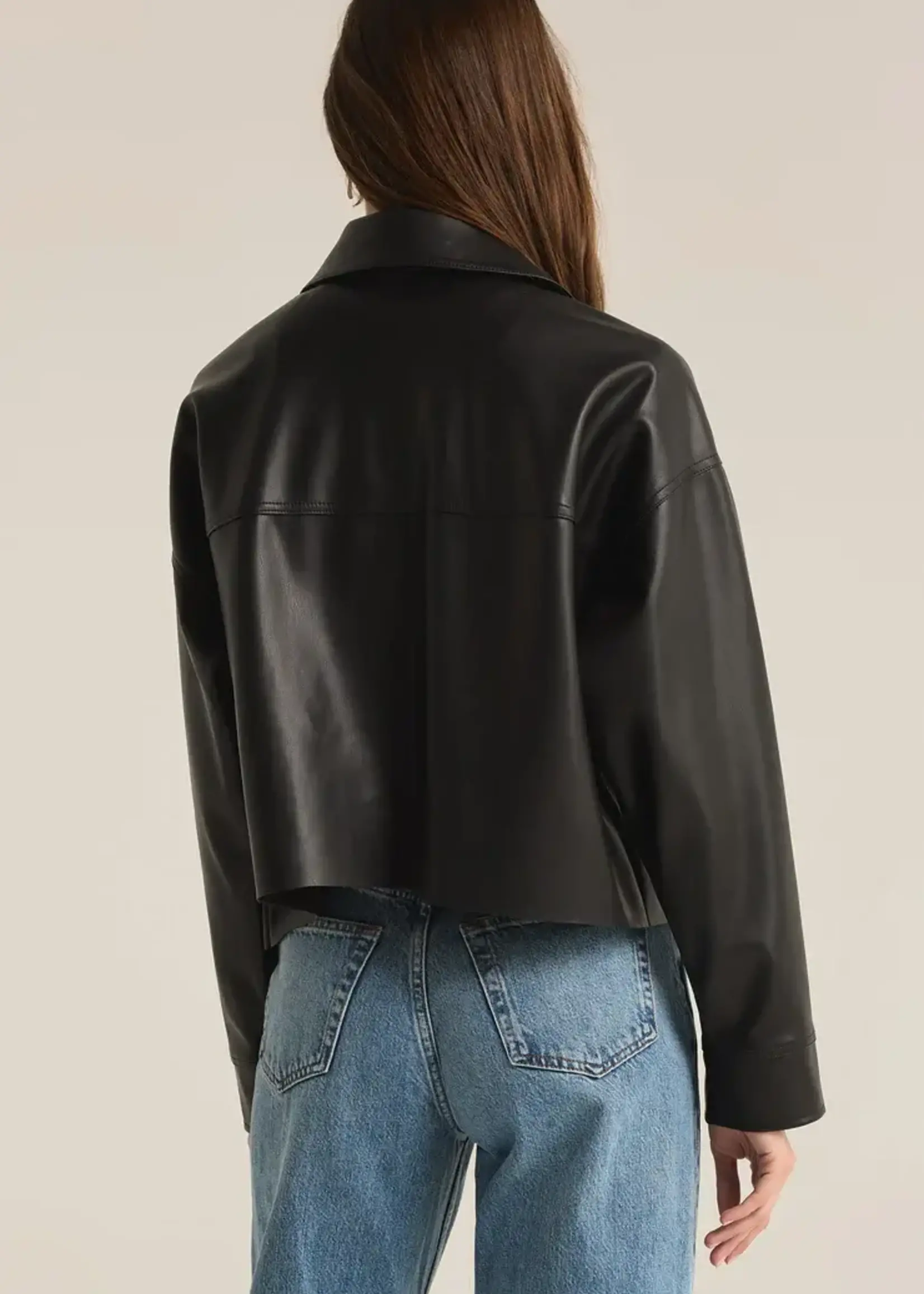 Z SUPPLY All Day Faux Leather Jacket