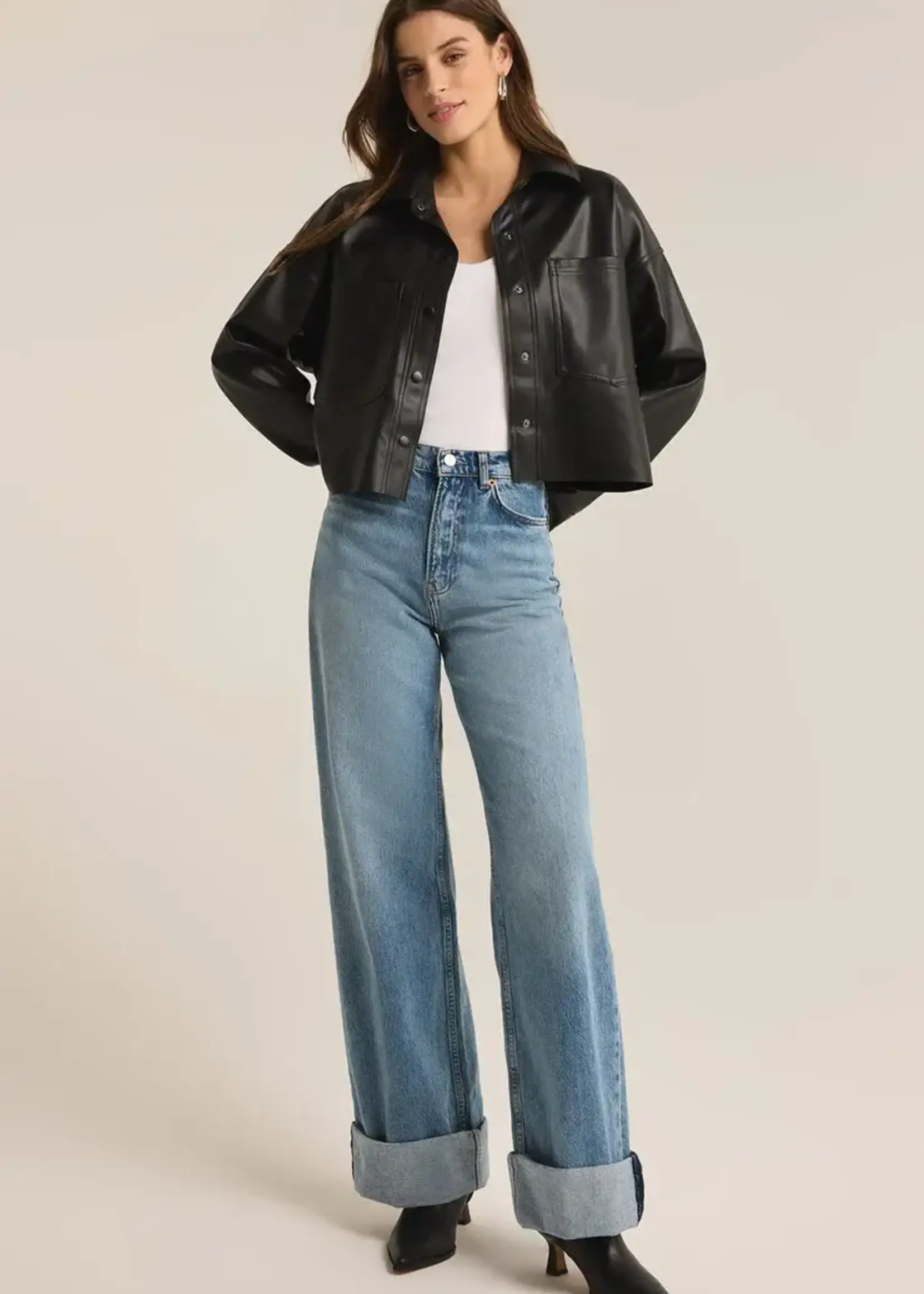 Z SUPPLY All Day Faux Leather Jacket