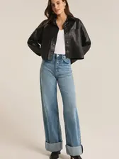 All Day Faux Leather Jacket - Evelyn Lane Clothing Co.