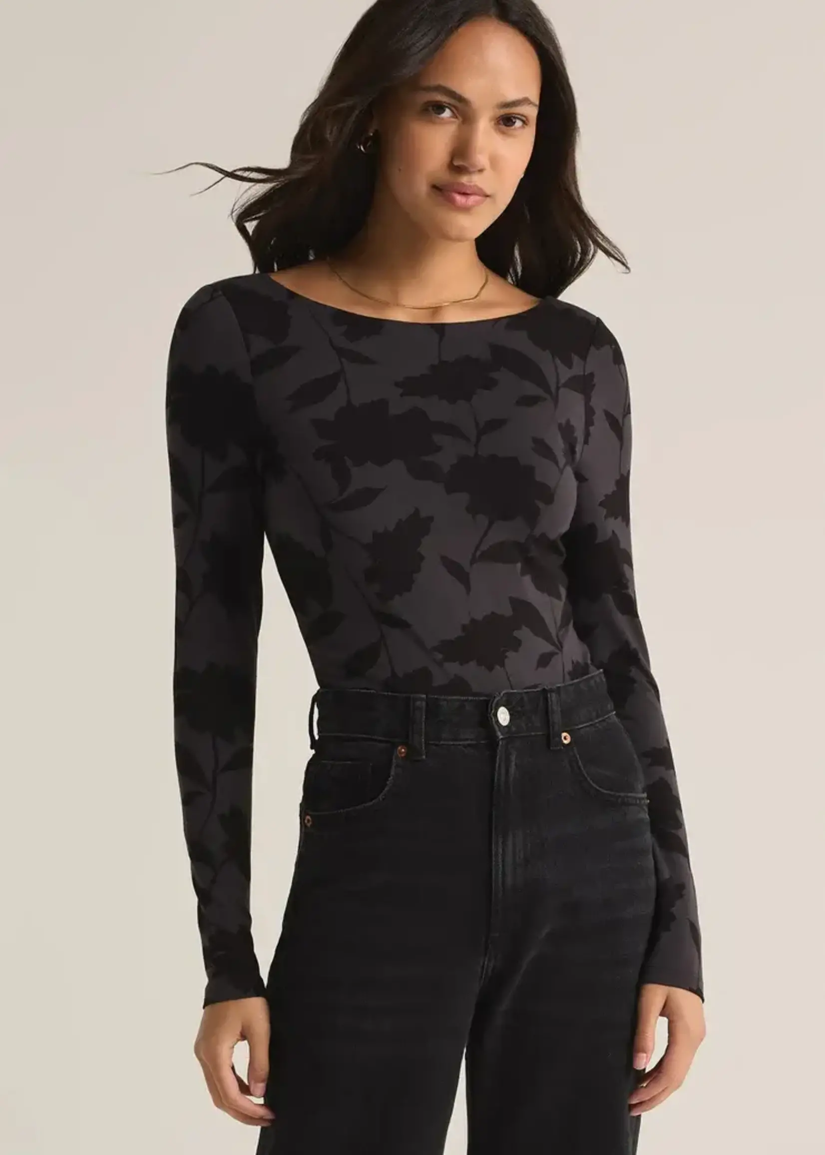 Z SUPPLY Baela Shadow Floral Bodysuit