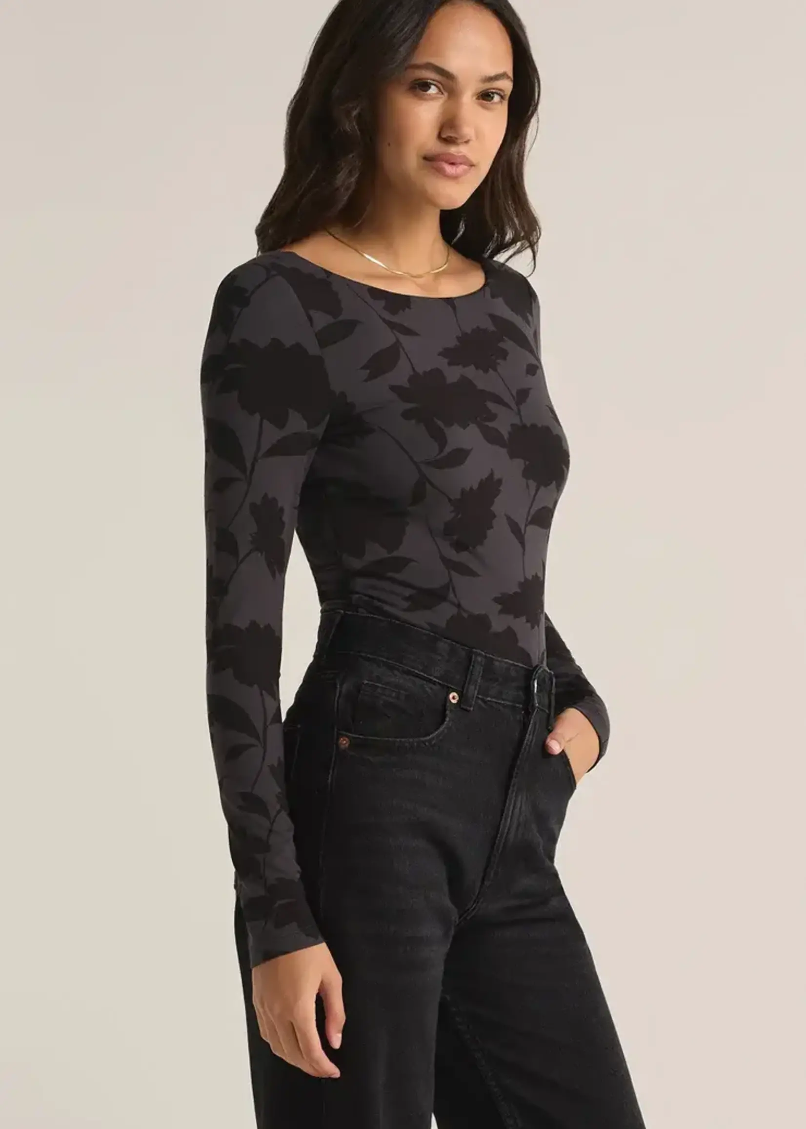 Z SUPPLY Baela Shadow Floral Bodysuit