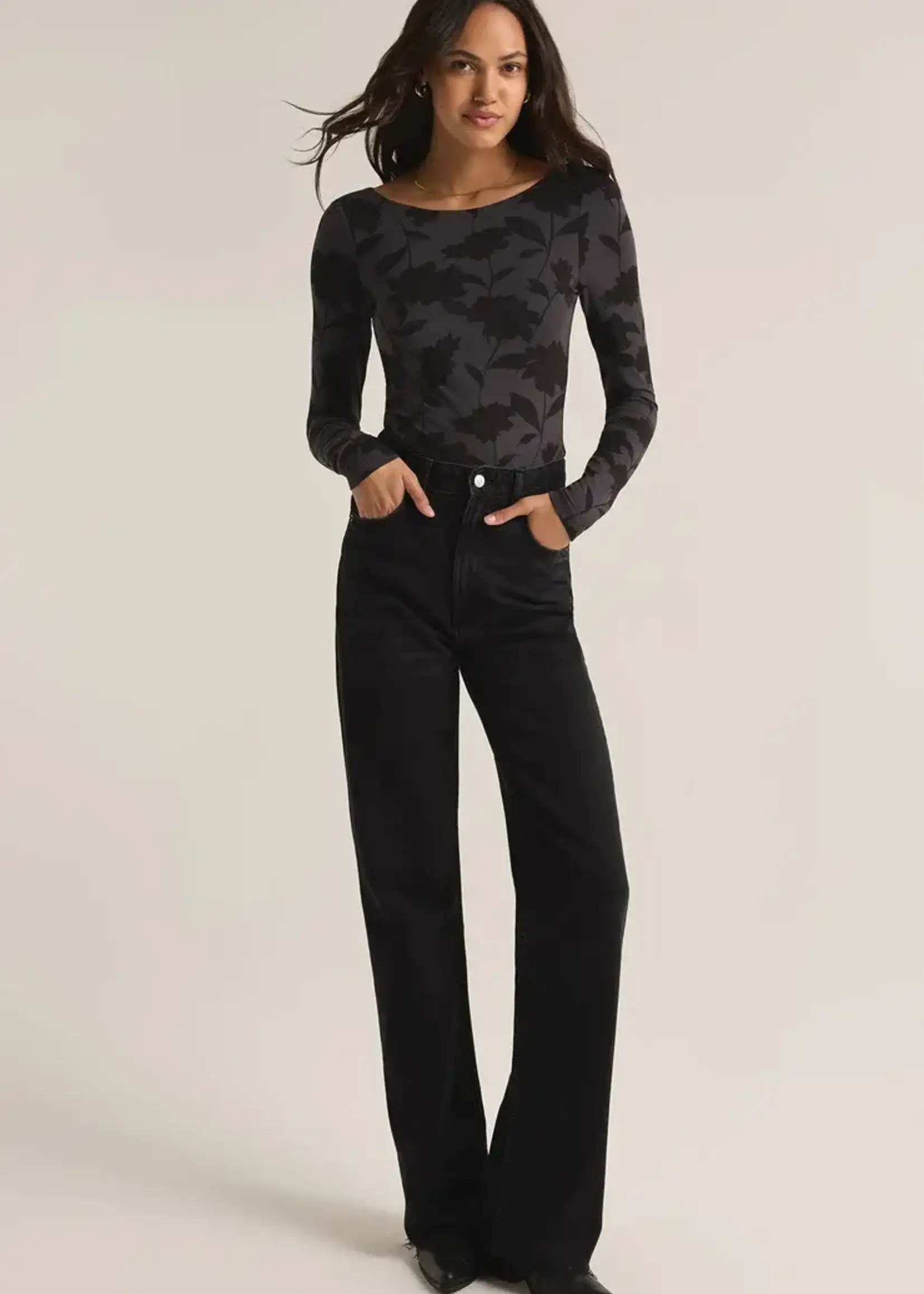Z SUPPLY Baela Shadow Floral Bodysuit